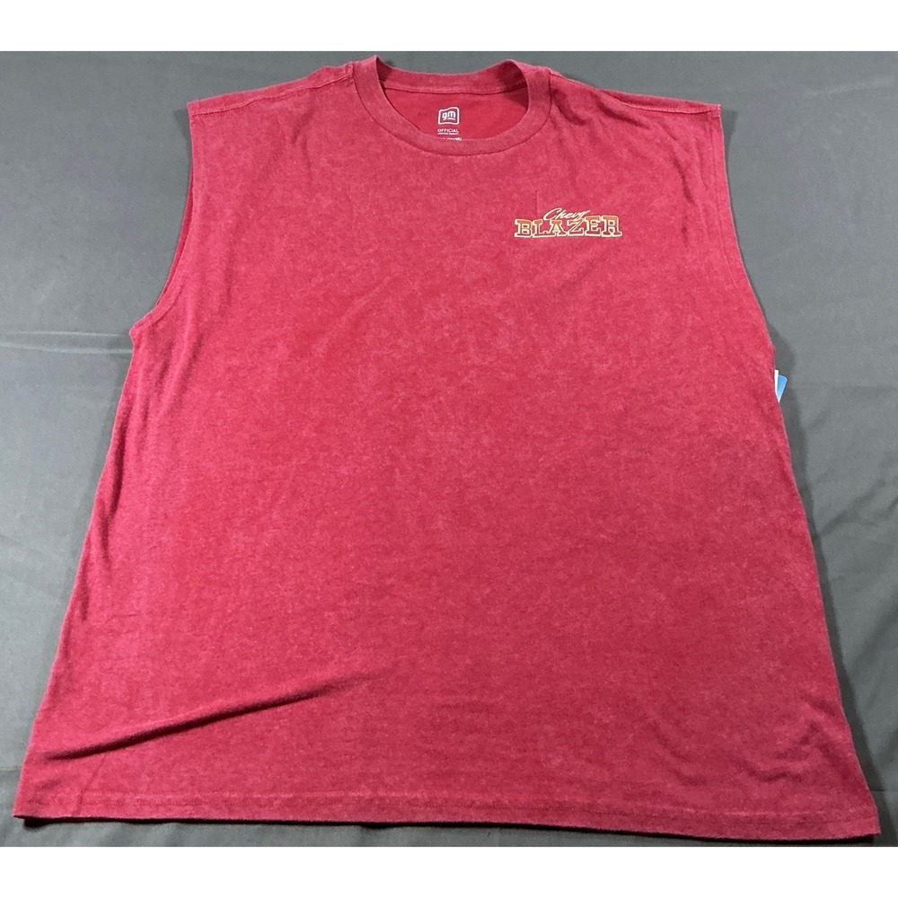 GM Chevy Blazer Red Mineral Wash Graphic Muscle Tank Top Mens Small NWT